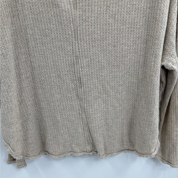 Urban outfitters Out from Under Slouchy Thermal Shirt Waffle beige Knit small - Picture 11 of 16